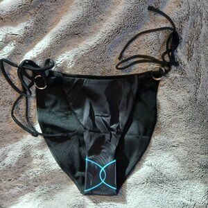 Asos Design Women's 00s Ring Tie Side Bikini Bottom Black SZ 6